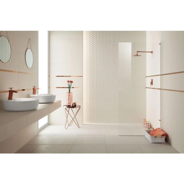 Tubądzin Płytka ścienna House of Tones white B STR 32,8x89,8