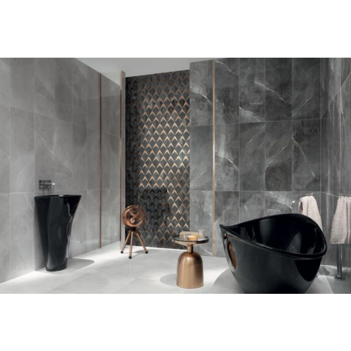 Tubądzin Płytka podłogowa Brainstorm black LAP 119,8x59,8