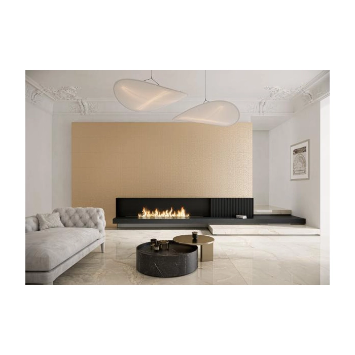 Paradyż Noisy Whisper Gold Struktura Rekt. Połysk 39,8x119,8