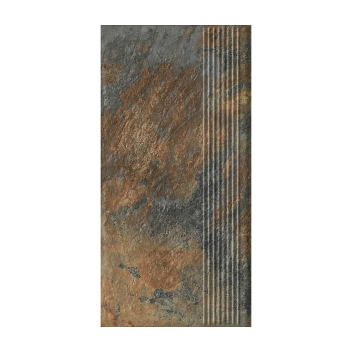 Paradyż Ardis Rust Stopnica Prosta Struktura Mat 30,0x60,0