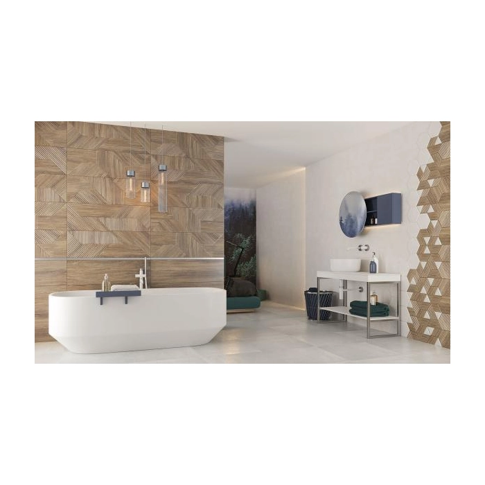 Paradyż Woodskin Grys Ściana Rekt. 29,8x89,8