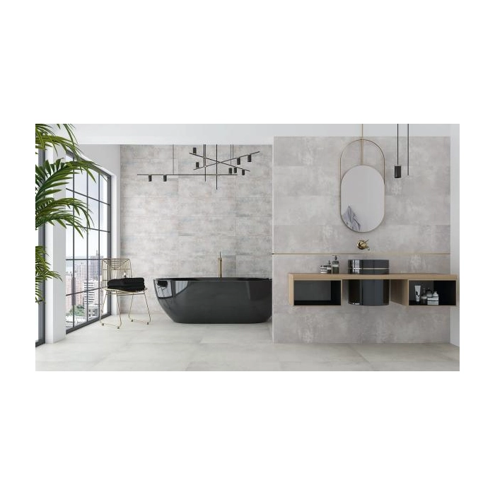 Paradyż Industrial Chic Grys Ściana Struktura Rekt. 29,8x89,8