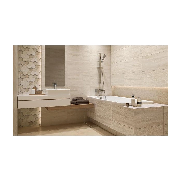 Paradyż Sunlight Stone Beige Ściana Dekor Geometryk 30x60