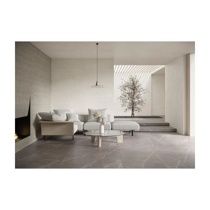 Paradyż Cold Crown White Ściana Struktura Rekt. 39,8x119,8