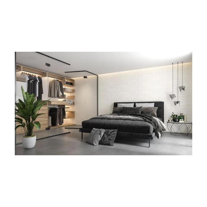 Paradyż Pure City Bianco Ściana B Struktura Rekt. 29,8x89,8