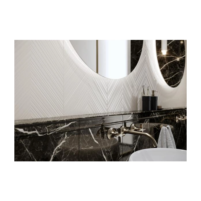 Paradyż Arctic Storm Nero Kształtka Połysk 5x29,8