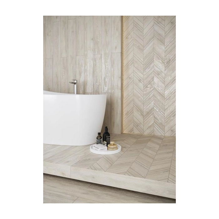 Paradyż Wildland Light Dekor Chevron Prawy 14,8x88,8