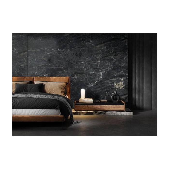 Paradyż North Cathedral Black Gres Szkl. Rekt. Półpoler Soft 119,8x119,8