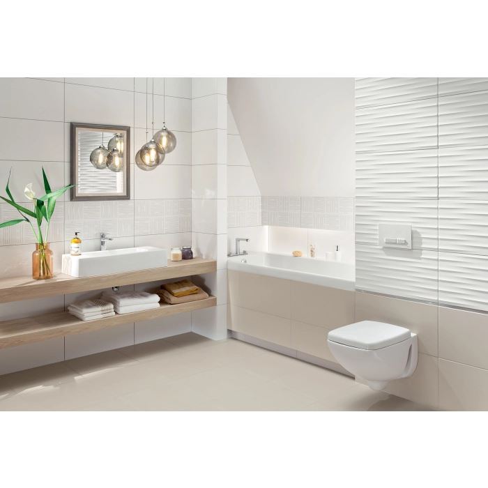 Tubądzin Domino Płytka ścienna Burano white STR 30,8x60,8