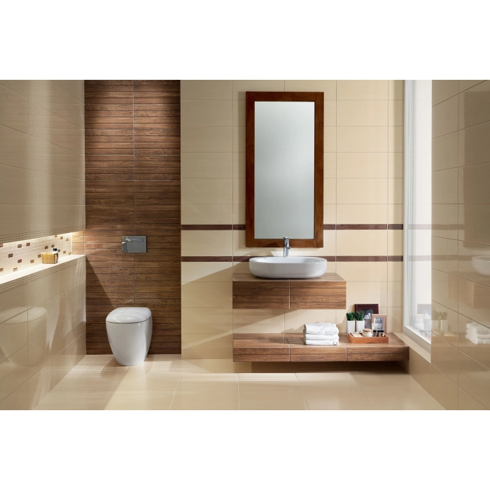 Tubądzin Domino Płytka ścienna Moringa brown STR 22,3x44,8