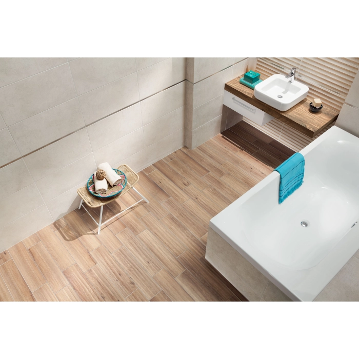 Tubądzin Domino Płytka podłogowa Willow brown STR 59,8x14,8