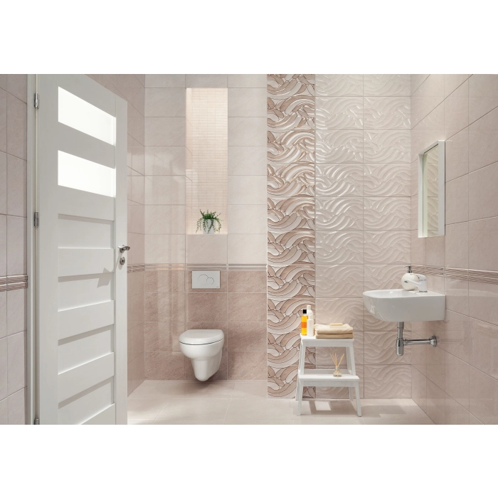 Tubądzin Domino Płytka ścienna Navara beige 25x36