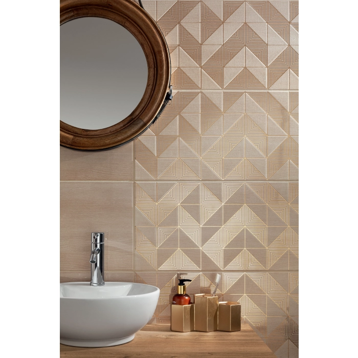 Tubądzin Domino Dekor ścienny Woodbrille geo 30,8x60,8