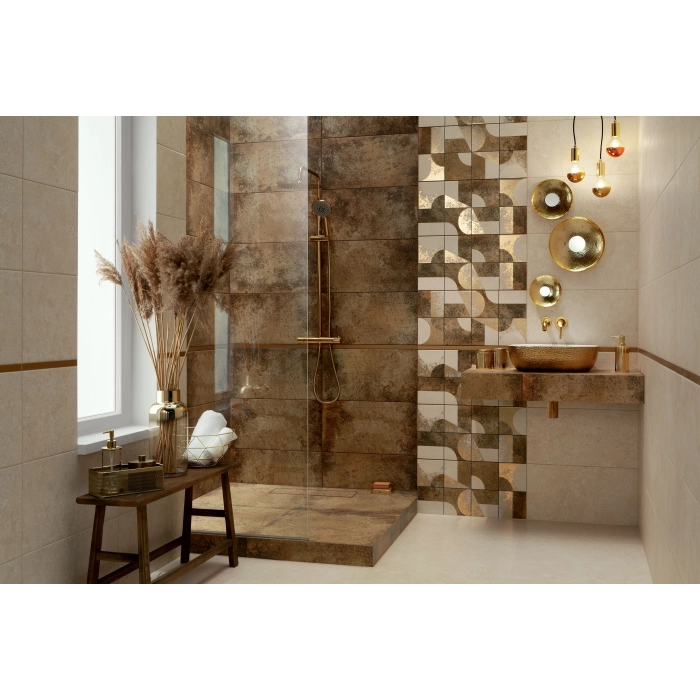 Tubądzin Domino Płytka ścienna Credo brown 30,8x60,8