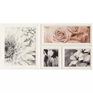 Tubądzin Domino Dekor ścienny Joy Wave szara 1 STR 22,3x44,8