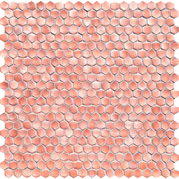 Tubądzin Mozaika ścienna Drops metal rose hex 30x30,2
