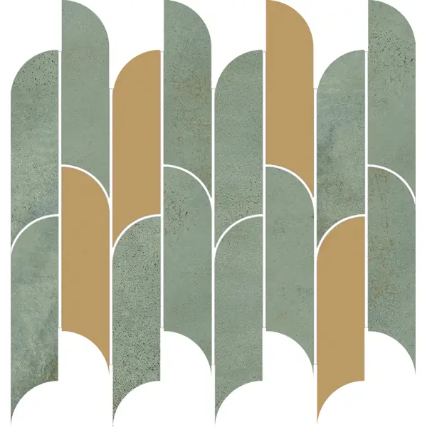 Tubądzin Mozaika ścienna Tissue green 29,8x27,2