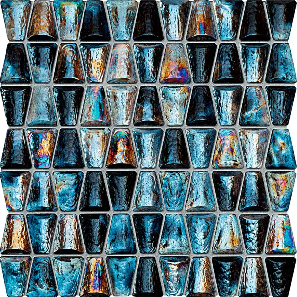 Tubądzin Mozaika ścienna Drops glass grey 30,4x30,6