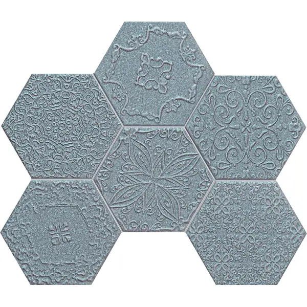 Tubądzin Mozaika ścienna Lace graphite 28,9x22,1