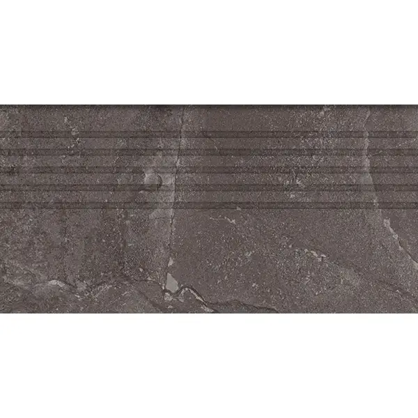 Tubądzin Stopnica podłogowa Grand Cave graphite 59,8x29,6
