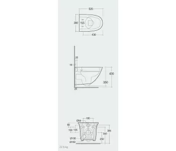 Rak Ceramics Zestaw Sensation Miska Wc Podwieszana Rimless Cm Deska Wc Wolnoopadaj Ca Sens Set