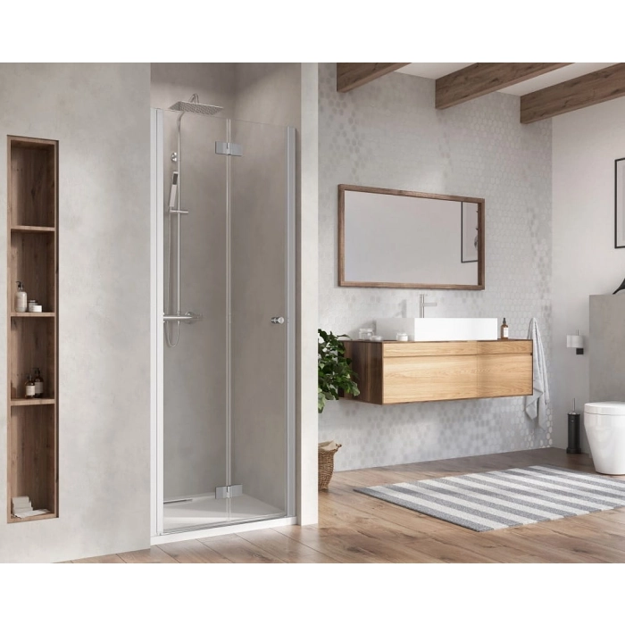 Radaway Nes DWB drzwi prysznicowe 90 wnękowe Lewe Chrom/Szkło przezroczyste 10029090-01-01L