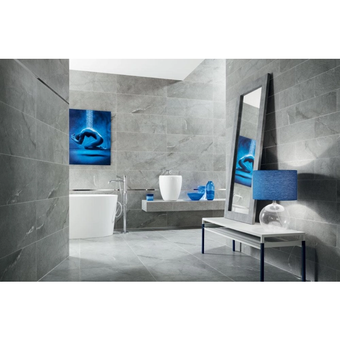 Tubądzin Dekor ścienny Organic Matt grey 1 STR 32,8x89,8