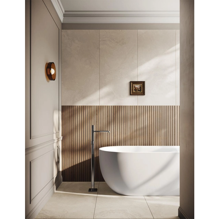 Tubądzin Płytka gresowa Echo Celio cross silver MAT 59,8x59,8x0,8