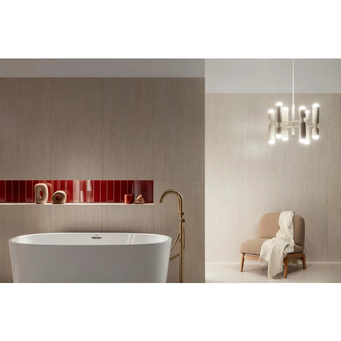 Tubądzin Płytka ścienna Groove olive gloss 29,8x7,8x1