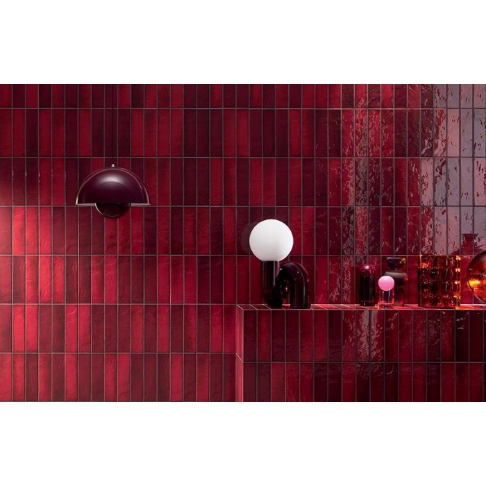 Tubądzin Płytka ścienna Masovia senape B gloss STR 29,8x7,8x1