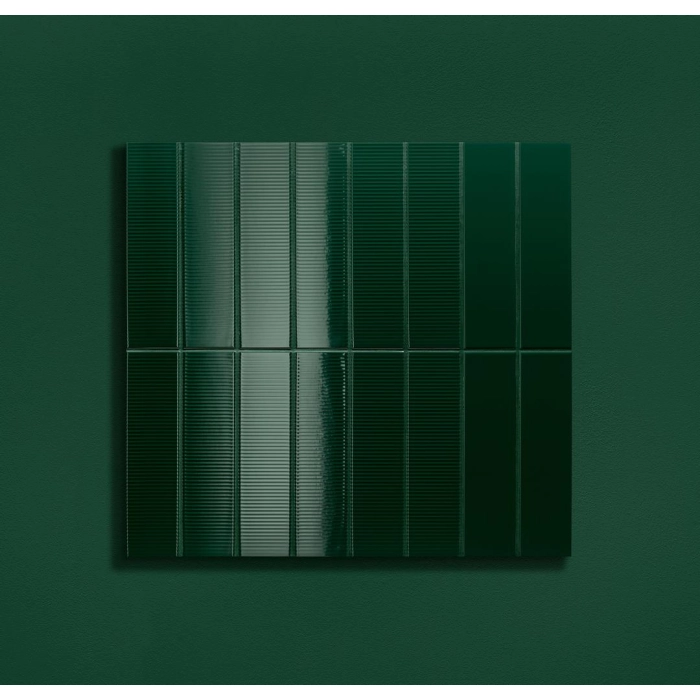 Tubądzin Płytka ścienna Groove green gloss 29,8x7,8x1
