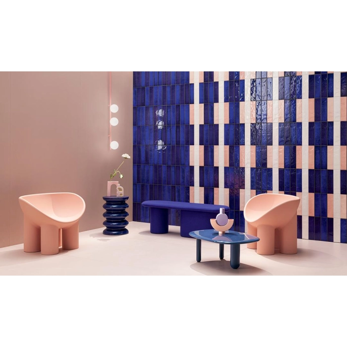 Tubądzin Płytka ścienna Masovia blu marino A gloss STR 29,8x7,8x1