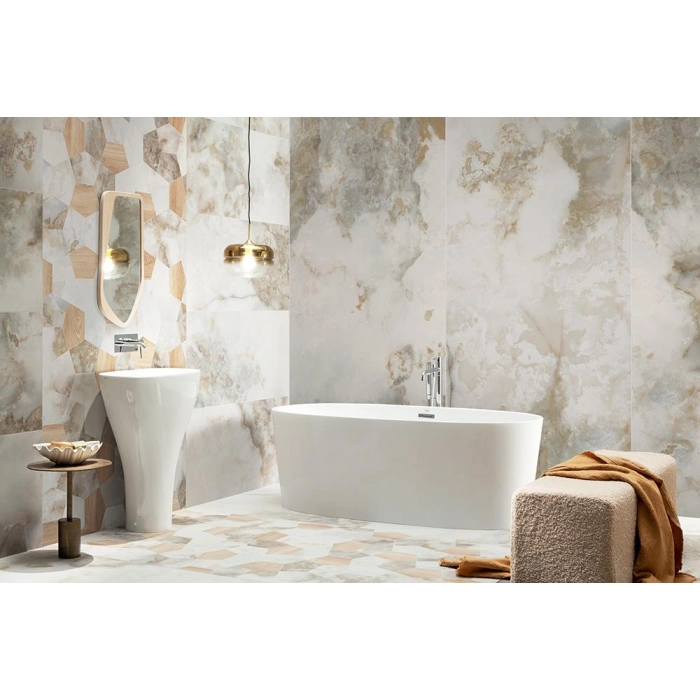 Tubądzin Mozaika gresowa Onice Bianco Wood MAT 28x31x0,8