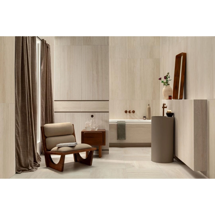 Tubądzin Płytka gresowa Echo Lamella brown STR 119,8x59,8x0,9