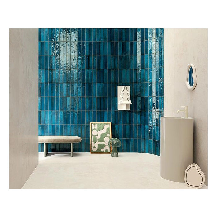 Tubądzin Płytka ścienna Masovia verde C gloss STR 29,8x7,8x1