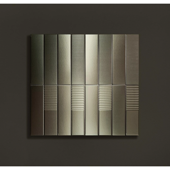 Tubądzin Płytka ścienna Groove metallic 1 STR 29,8x7,8x1