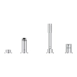 Grohe Lineare 4-otworowa bateria wannowa chrom 19577001
