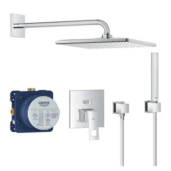 Grohe Eurocube podtynkowy zestaw prysznicowy z deszczownicą Rainshower mono 310 Cube chrom 25238000