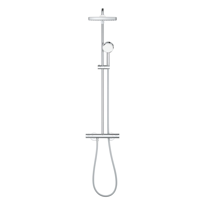 Grohe Tempesta Cosmopolitan system 250 Cube system prysznicowy z termostatem do montażu ściennego chrom 26689000