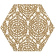 Paradyż Shiny Lines Gold Heksagon Inserto A 19,8x17,1