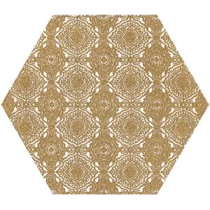Paradyż Shiny Lines Gold Heksagon Inserto E 19,8x17,1