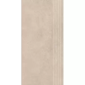 Paradyż Silkdust Beige Stopnica Prosta Nacinana Półpoler 29,8x59,8