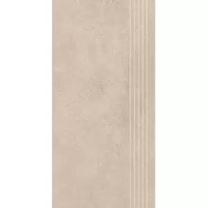 Paradyż Silkdust Light Beige Stopnica Prosta Nacinana Mat. 29,8x59,8