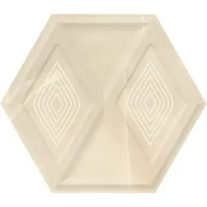 Paradyż Illusion Beige Heksagon Struktura Ściana Połysk 19,8x17,1