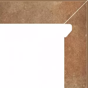 Paradyż Scandiano Rosso Cokół Cięty 2 El.-PRAWY 8,1x30