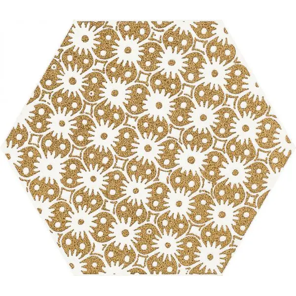 Paradyż Shiny Lines Gold Heksagon Inserto D 19,8x17,1