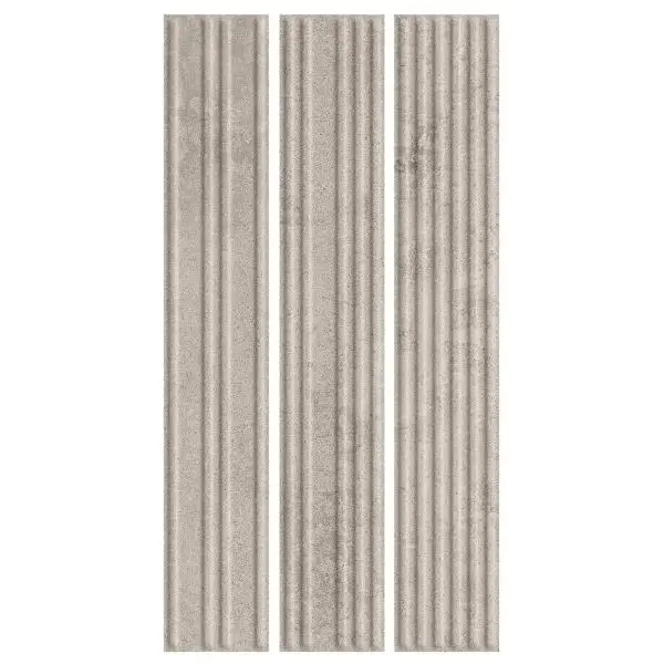 Paradyż Classica Carrizo Grey Elewacja Struktura Stripes Mix Mat 40,0x6,6