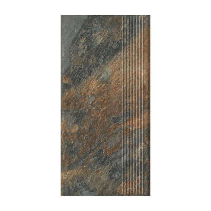 Paradyż Ardis Rust Stopnica Prosta Struktura Mat 30,0x60,0