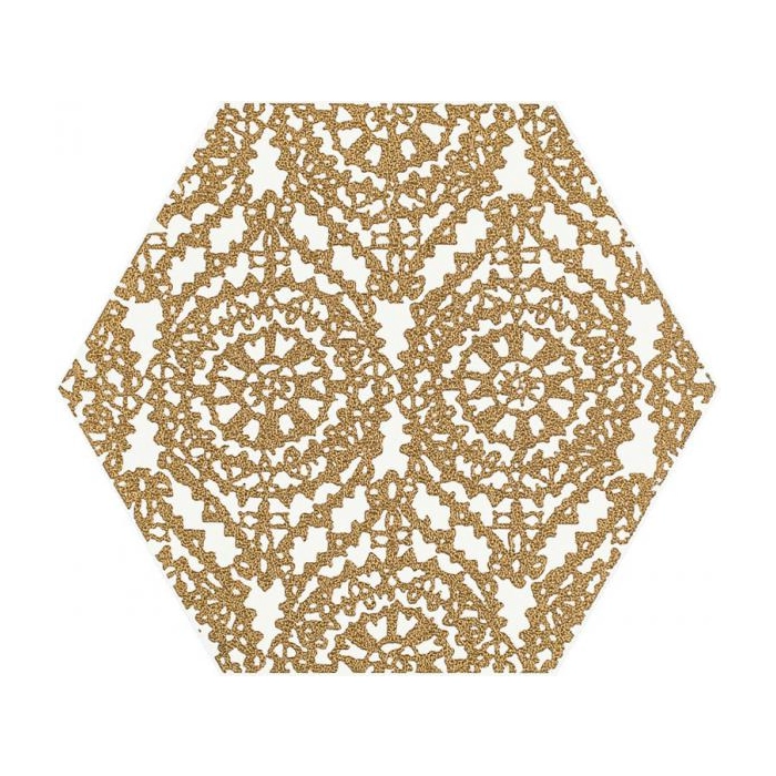 Paradyż Shiny Lines Gold Heksagon Inserto A 19,8x17,1
