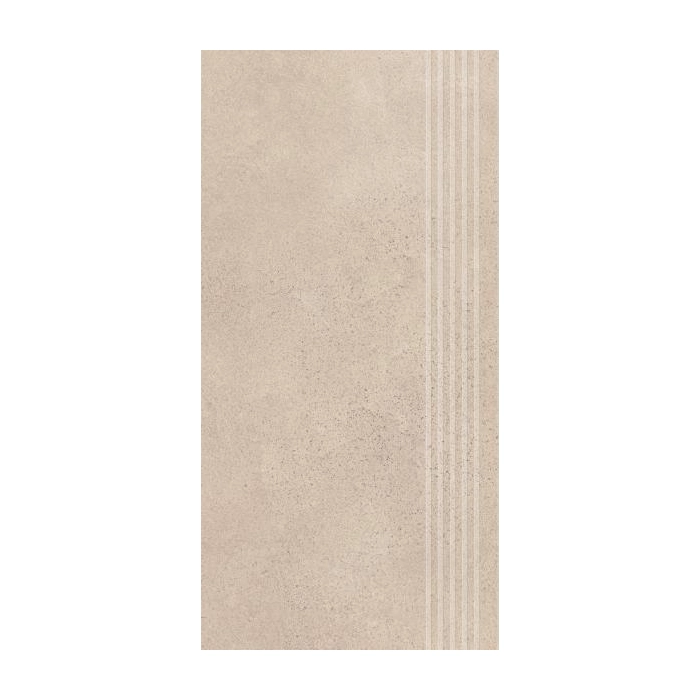 Paradyż Silkdust Beige Stopnica Prosta Nacinana Półpoler 29,8x59,8